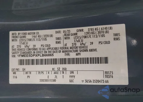 2023 Ford Bronco Wildtrak from USA, damaged, VIN 1FMEE5DPXPLB66865